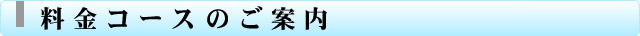 料金コースのご案内